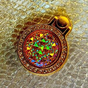 Cell Phone Ring Holder Kick Stand ROSE GOLD/Crystal/Acrylic Gold AB Crystal NEW